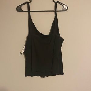 Old Navy crop top style tank top in black.